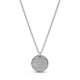 Pandora ékszer Timeless pávé kerek ezüst medál lánccal 392632C01-45