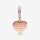 Pandora ékszer Szív és anya függő rozé charm 789402C01
