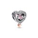 Pandora ékszer Kéttónusú anya és szív áttört charm 782653C01