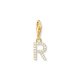 Thomas Sabo  R betű aranyozott ezüst charm cirkóniával 1981-414-14