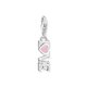 Thomas Sabo Love felirat ezüst charm rózsaszín tűzzománccal 2011-041-9