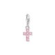 Thomas Sabo Rózsaszín kereszt ezüst charm 2032-051-9