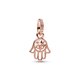 Pandora ékszer Védő Hamza kéz függő rozé charm 789144C00