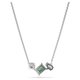 Swarovski Mesmera ezüst színű nyaklánc zöld kristállyal 5668278