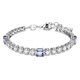 Swarovski Matrix tenisz karkötő kék és áttetsző kristállyal 5666426