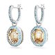 Swarovski Chroma ezüst színű fülbevaló kék és sárga kristállyal 5648453