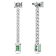 Swarovski Matrix függő fülbevaló áttetsző és zöld kristállyal 5665786
