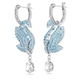 Swarovski Iconic kék hattyús ezüst színű függő fülbevaló 5660593