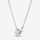 Pandora ékszer Signature összefonódott ezüst logó és pávé nyaklánc 392736C01-45
