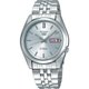 Seiko 5 ezüst számlapos automata fémszíjas karóra SNK355K1