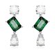 Swarovski Mesmera függő fülbevaló zöld és fehér kristállyal 5665878
