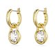 Swarovski Dextera arany színű fülbevaló fehér kristállyal 5666023