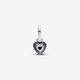 Pandora ékszer ME fekete chakra szív ezüst mini függő charm 793042C01