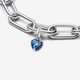 Pandora ékszer ME kék chakra szív ezüst mini függő charm 793042C02