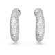 Swarovski Luna ezüst színű hold alakú fülbevaló fehér kristállyal 5666179