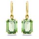 Swarovski Millenia arany színű fülbevaló nagy zöld kristállyal 5676071