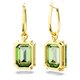 Swarovski Millenia arany színű fülbevaló nagy zöld kristállyal 5676071