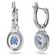 Swarovski Constella ezüst színű függő fülbevaló kék kristállyal 5671817
