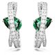 Swarovski Hyperbola ezüst színű karika fülbevaló fehér és zöld kristállyal 5665334