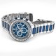 Roamer Power Chrono ezüst kék kronográf férfi óra 868837424570