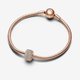 Pandora ékszer Tripla soros pávé rozé charm 782820C01