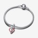 Pandora ékszer Karácsonyi cukorkarúd szív ezüst charm 792822C01