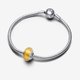 Pandora ékszer Arany színű barázdált muránói üveg charm hullócsillaggal 792982C01