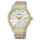 Seiko Classic fémszíjas fehér számlapos bicolor férfi automata óra SRPH92K1