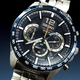 Seiko Ezüst fémszíjas sötétkék kvarc chronograph férfi óra SSB345P1