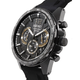 Seiko Fekete szilikonszíjas kvarc chronograph férfi óra SSB349P1