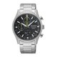 Seiko Neo Sports Chronograph fémszíjas fekete számlapos férfi ezüst karóra SSB419P1