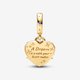 Pandora ékszer Disney Hamupipőke tökhintója dupla szív shine charm 763072C01