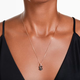 Swarovski Fekete hattyú rozé nyaklánc 5678046