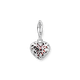 Thomas Sabo Piros szív ezüst foglalatban charm 2094-699-10