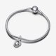 Pandora ékszer Gyöngyház örökkévalóság körök függő ezüst charm 793125C06