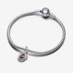 Pandora ékszer  Igazi piros örökkévalóság körök függő ezüst charm 793125C07