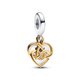 Pandora ékszer Kéttónusú függő MOM charm gyémánttal 763237C01