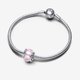 Pandora ékszer Rózsszín muránói üveg charm ezüst keretben 793241C00