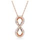 Swarovski Hyberbola rozé függő végtelen nyaklánc 5677623