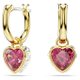 Swarovski Chroma arany színű szív fülbevaló piros kristállyal 5684760