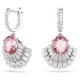Swarovski Idyllia ezüst színű kagyló fülbevaló rózsaszín kristállyal 5680295