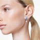 Swarovski Idyllia ezüst színű kagyló fülbevaló kék kristállyal 5680301