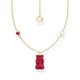 Thomas Sabo  Aranyozott ezüst nyaklánc piros Haribo gumi macival KE2206-430-10-L45v