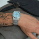 Tissot PRX Powermatic 80 'Ice Blue' kék férfi karóra T1374071135100