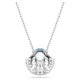 Swarovski Idyllia ezüst színű kagylós nyaklánc kék kristállyal 5689195