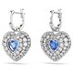 Swarovski Hyperbola függő szív alakú fülbevaló kék és áttetsző kristállyal 5680392