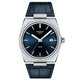 Tissot PRX quartz kék bőr szíjas férfi óra T1374101604100