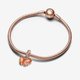 Pandora ékszer Rózsaszín és sárga muránói üveg rozé charm 782698C01