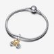 Pandora ékszer Forgó kerekű kéttónusú bicikli függő charm 763354C01