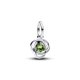 Pandora ékszer Tavasz zöld örökkévalóság körök függő ezüst charm 793125C08